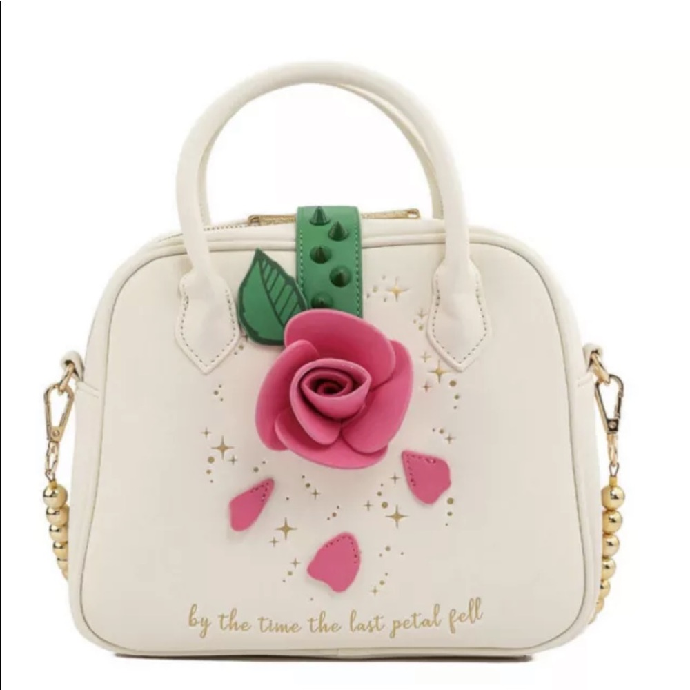 LOUNGEFLY X Disney Beauty And The Beast 30th Anniversary Rose Crossbody Bag